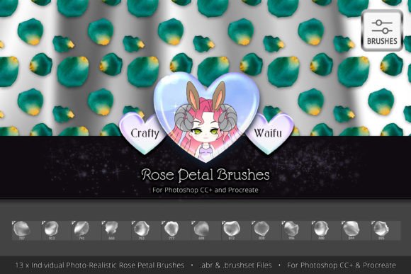 13 Rose Petal Brushes for Digital Art
