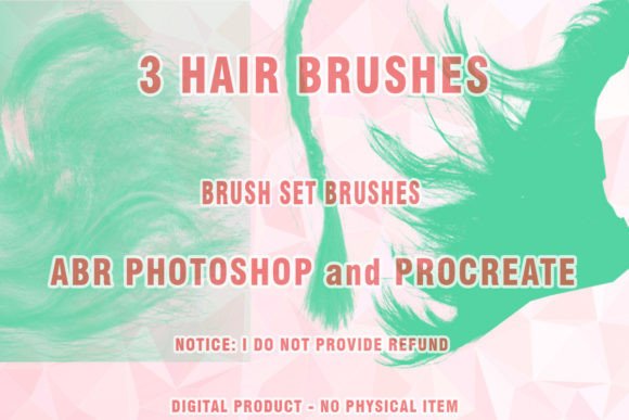 40 Procreate & Photoshop Hair Brushes
