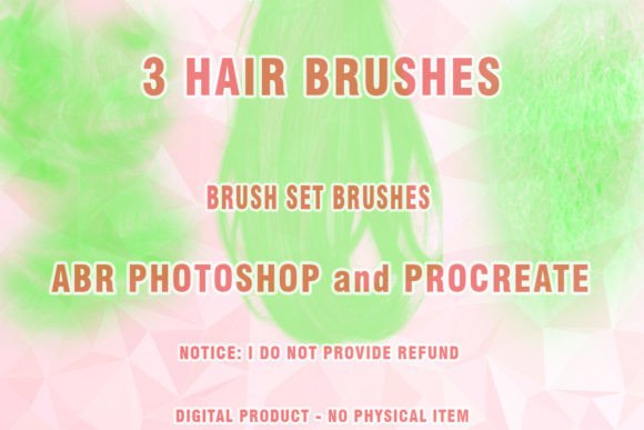 62 Procreate & Photoshop Hair Brushes