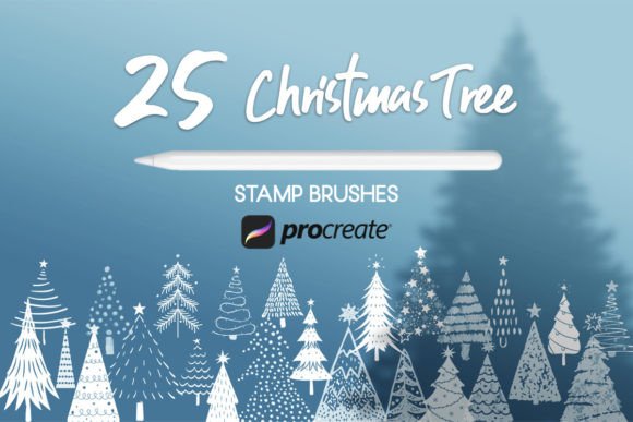 Christmas Tree Procreate Stamp Brushes