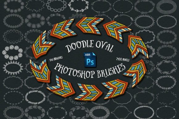 Doodle Oval Photoshop Brushes for Designers