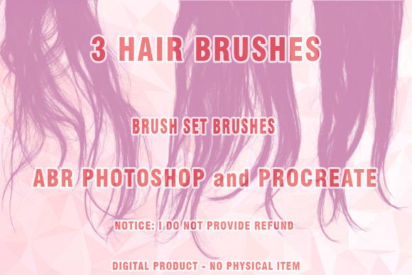 Hair Brushes for Procreate & Photoshop 45