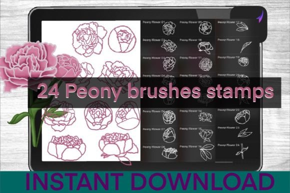 Mastering Floral Design with Peony Brushes Procreate Stamps
