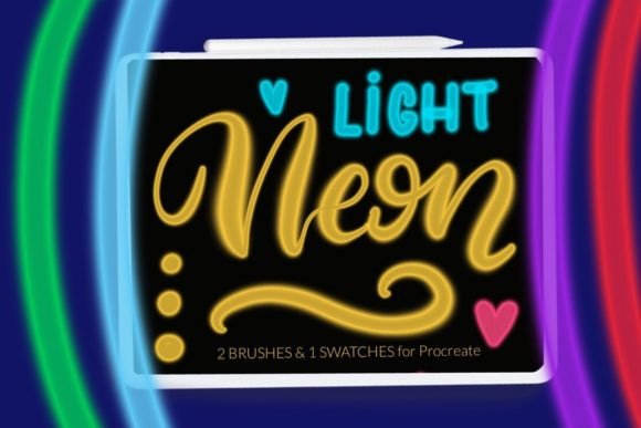 Neon Light Retro Procreate Brushes: Bringing 80s Glow to Digital Art