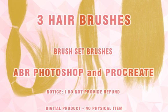 Procreate & Photoshop Hair Brushes