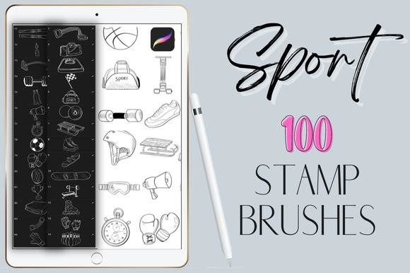 Procreate Sport Fitness Stamp Brushes