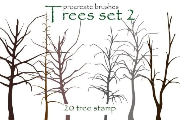 Tree Procreate Brushes & Silhouettes